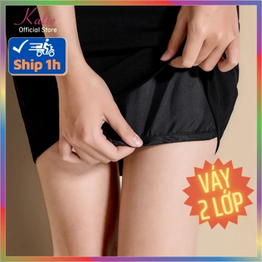 Chân Váy 2 Lớp KATIE Công Sở Lót Co Giãn 4 Chiều, Vải Bút Chì, Size 80kg - 199k