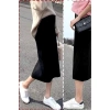 Chân váy bầu len co giãn, form suông bút chì, đáp bụng chun chỉnh CV22 - 125k 4