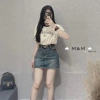 Chân Váy Bò Jeans Nữ Họa Tiết Túi, Lót Trong, Dáng Ngắn Tôn Dáng + Belt - Giá 342.000 (Giá Gốc 430.920)