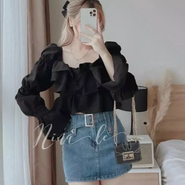 Chân váy bò xanh ngắn sexy kèm đai - Giá chỉ 189.000 VNĐ, giảm tới 18%
