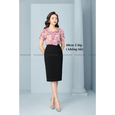 Chân váy bút chì 2 lớp dài 60cm, túi giấu trong - TÂY COLLECTION chỉ 189.000₫ 3 Chân váy bút chì 2 lớp dài 60cm, túi giấu trong - TÂY COLLECTION chỉ 189.000₫ 3