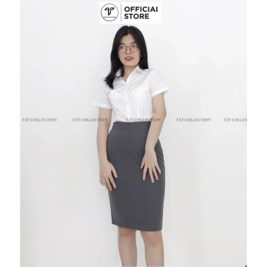 Chân váy bút chì 2 lớp dài 60cm, túi giấu trong - TÂY COLLECTION chỉ 189.000₫