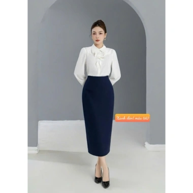 Chân váy bút chì 2 lớp lưng cao Tây Collection - 45‑80cm, co giãn ít, bigsize, giảm còn 205k