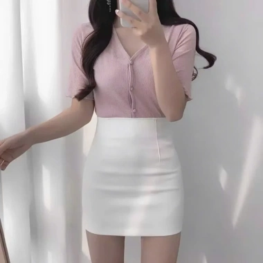 Chân Váy Bút Chì 45cm Ôm Body LUU045 Cạp Trơn Không Xẻ Tà Sau - Giá Ưu Đãi 125k 6