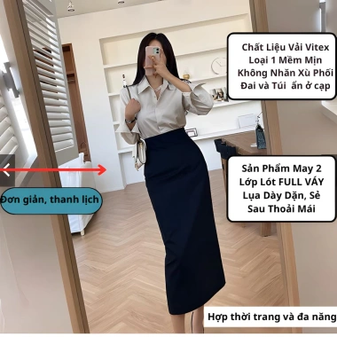 Chân Váy Bút Chì 80cm Vitex 2 Lớp - Thời Trang Công Sở 2.024 Giá 180.000