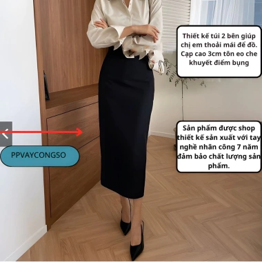 Chân Váy Bút Chì 80cm Vitex 2 Lớp - Thời Trang Công Sở 2.024 Giá 180.000