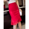 Chân váy bút chì cá lệch tà phối ren, vải umi nhập khẩu - Giá chỉ 170.000₫