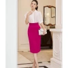 Chân Váy Bút Chì Cạp Cao Bản To Xếp Nhiều Mí, Tà Sau 2 Lớp Tôn, Eo Con Kiến - Giá 159.000 VND