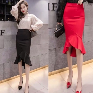 Chân váy bút chì chéo giữa dáng đuôi cá: Mềm, thời trang, giảm giá chỉ 167k