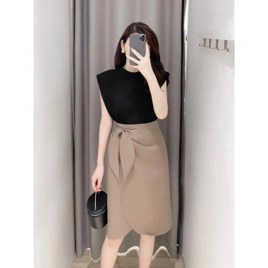 Chân váy bút chì công sở Bảo Khánh Shop - Thắt nơ, vạt bầu cong, giảm còn 165k