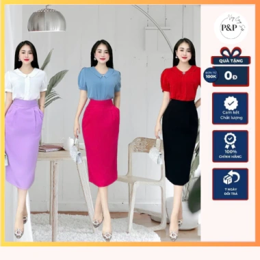 Chân Váy Bút Chì Công Sở Dài 75cm Bản Cạp To Sang Chảnh Vitex Giá 175k