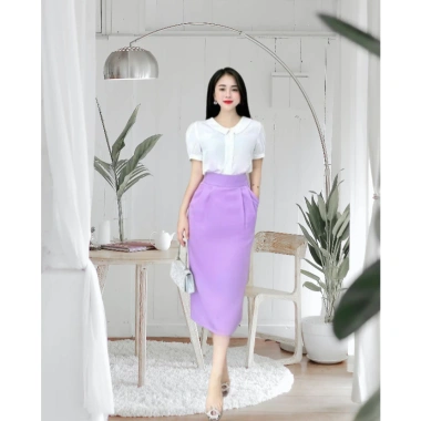 Chân Váy Bút Chì Công Sở Dài 75cm Bản Cạp To Sang Chảnh Vitex Giá 175k
