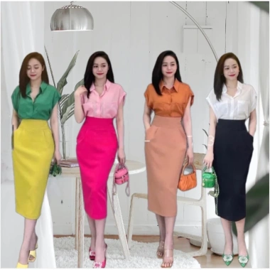 Chân Váy Bút Chì Công Sở Dài 75cm Bản Cạp To Sang Chảnh Vitex Giá 175k