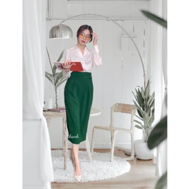 Chân Váy Bút Chì Công Sở Dài 75cm Bản Cạp To Sang Chảnh Vitex Giá 175k