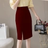 Chân váy bút chì công sở dài, đính 4 cúc bọc vải phong cách Hàn Quốc - Giá chỉ 163k 3