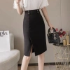 Chân váy bút chì công sở dài, đính 4 cúc bọc vải phong cách Hàn Quốc - Giá chỉ 163k 6