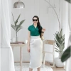 Chân Váy Bút Chì Công Sở Dáng Bomber 75cm Lót Lụa Vitex Cao Cấp CV05CC Giá 175k 3