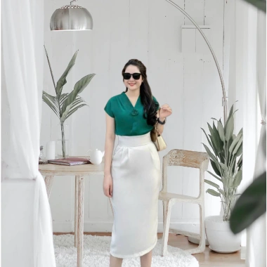 Chân Váy Bút Chì Công Sở Dáng Bomber 75cm Lót Lụa Vitex Cao Cấp CV05CC Giá 175k