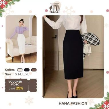 Chân váy bút chì công sở dáng cơ bản, lót trong, xẻ sau - Giá 175.000 VND