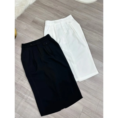 Chân váy bút chì công sở HINSTORE - bom cúc bọc chất tuyết mưa, giảm còn 178.000₫