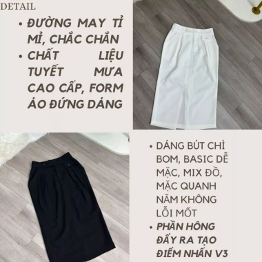 Chân váy bút chì công sở HINSTORE - bom cúc bọc chất tuyết mưa, giảm còn 178.000₫ 8 Chân váy bút chì công sở HINSTORE - bom cúc bọc chất tuyết mưa, giảm còn 178.000₫ 8
