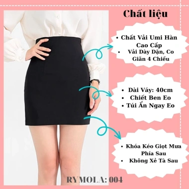 Chân Váy Bút Chì Công Sở Ngắn 40cm - Phong Cách Nữ Văn Phòng, Giá Giảm 210k 2