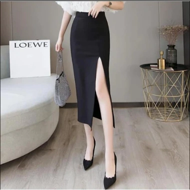 Chân Váy Bút Chì Công Sở Sẻ Đùi 80cm Chất Liệu Umi Hàn Cao Cấp, Giá Ưu Đãi 185k
