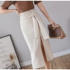 Chân váy bút chì công sở sẻ đùi phối dây 2 lớp dài 65cm siêu xinh 180k 6