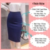 Chân Váy Bút Chì Công Sở Xanh Molá Cạp Cao Dài 55cm - Giá 210.000₫ Giảm 30% 2