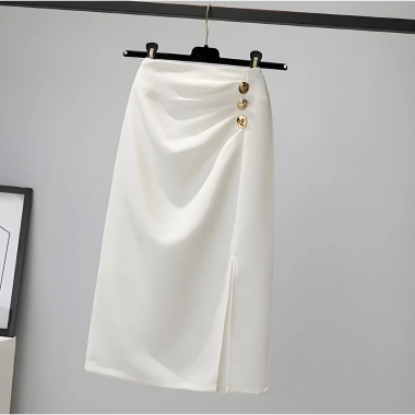 Chân Váy Bút Chì Cúc Sẻ Trước 65cm 2 Lớp Vitex Cao Cấp Công sở Giá Giảm 185k