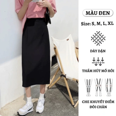Chân Váy Bút Chì CV025 - Vải Biên Nhật 2 Lớp, Ẩn Chỉ, Dáng Xuông 65cm Giá Xưởng