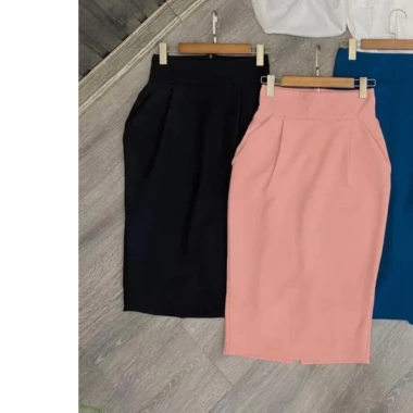 Chân Váy Bút Chì Dài 65cm 2 Lớp, Bomber Túi Chéo Bên, Che Bụng Dưới – Giảm 23%
