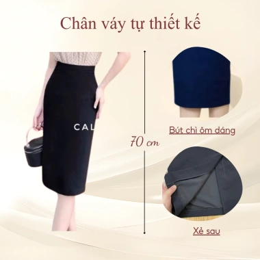 Chân Váy Bút Chì Dài 70cm 2 Lớp Sẻ Sau Vitex Cao Cấp - Giảm Giá Đến 18%