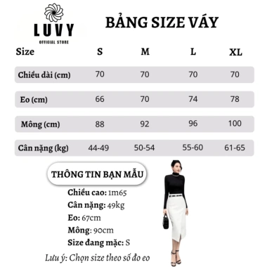 Chân váy bút chì dài 70cm lưng cao đáp tà, đai thời trang công sở mẫu mới, giá 170k
