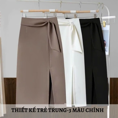 Chân váy bút chì dài 70cm xẻ tà trước, lưng cao ôm dáng thanh lịch - Giá ưu đãi 182.000₫