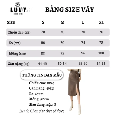 Chân váy bút chì dài 70cm xẻ tà trước, lưng cao ôm dáng thanh lịch - Giá ưu đãi 182.000₫ 4 Chân váy bút chì dài 70cm xẻ tà trước, lưng cao ôm dáng thanh lịch - Giá ưu đãi 182.000₫ 4