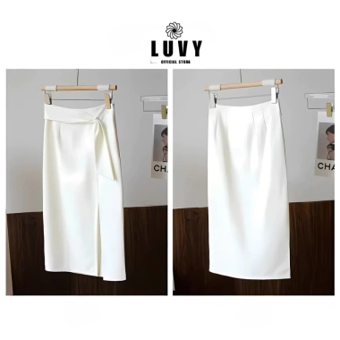 Chân váy bút chì dài 70cm xẻ tà trước, lưng cao ôm dáng thanh lịch - Giá ưu đãi 182.000₫