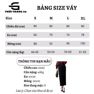 Chân váy bút chì dài 80cm công sở, vải mềm mát, viền bo eo - Giá chỉ 178.000₫ 8 Chân váy bút chì dài 80cm công sở, vải mềm mát, viền bo eo - Giá chỉ 178.000₫ 8