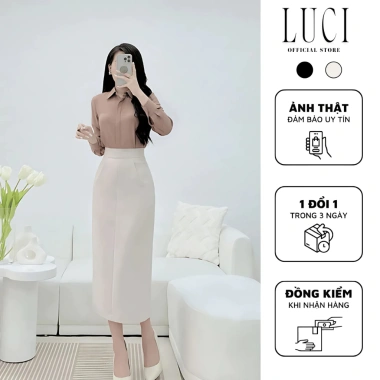 Chân Váy Bút Chì Dài 80cm Đen-Trắng Ôm Dáng, Che Đùi, Vải Dày Thấm Hút Mồ Hôi - 184k 3 Chân Váy Bút Chì Dài 80cm Đen-Trắng Ôm Dáng, Che Đùi, Vải Dày Thấm Hút Mồ Hôi - 184k 3