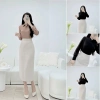 Chân Váy Bút Chì Dài 80cm Đen-Trắng Ôm Dáng, Che Đùi, Vải Dày Thấm Hút Mồ Hôi - 184k 4