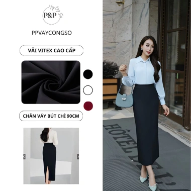 Chân Váy Bút Chì Dài 90cm + Túi Chéo 2 Bên - Thời Trang Công Sở 2.024 Giá 192.500₫