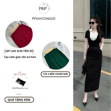 Chân Váy Bút Chì Dài 90cm + Túi Chéo 2 Bên - Thời Trang Công Sở 2.024 Giá 192.500₫