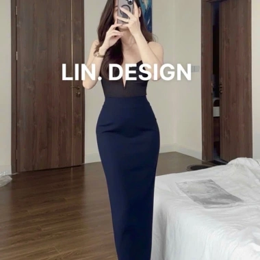 Chân váy bút chì dài 90cm vintex cạp liền, khóa kéo sau lưng – Giá chỉ 191.200₫ 2