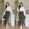 Chân váy bút chì dài cạp cao LACHI công sở xẻ tà, bigsize, giảm giá 229k 4