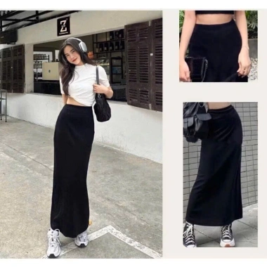 Chân váy bút chì dài chất uni dáng chữ A - Siêu nhẹ, thoáng mát, giá chỉ 108.000₫