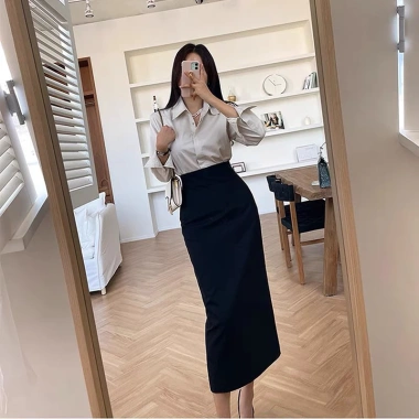 Chân Váy Bút Chì Dài Co Giãn 4 Chiều, Túi Chéo 2 Bên - Mã CV86 Giá 209.000 VND