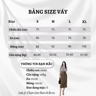 Chân váy bút chì dài công sở xẻ sau CV044 Giá ưu đãi 162.000₫ 4