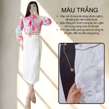 Chân váy bút chì dài công sở xẻ sau CV044 Giá ưu đãi 162.000₫ 5