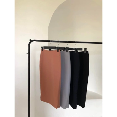Chân váy bút chì dài ôm body, cạp cao tôn dáng, xẻ sau - Công sở De Leah