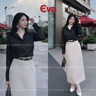Chân váy bút chì dài sang trọng công sở, thanh lịch, kèm đai EVA BIGSIZE CV12 - giảm giá 209k